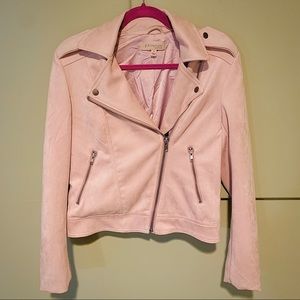 Philosophy light pink suede like jacket size S